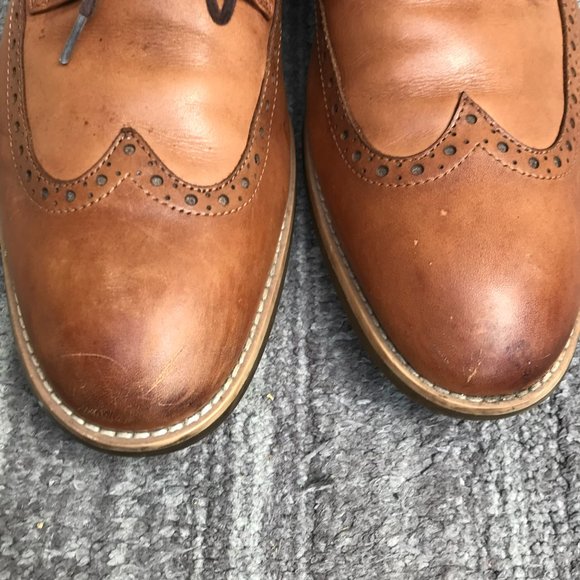 Ferro Aldo Mens Lace Up Wing Tip Casual Brown Two Tone Dress Shoes Size 13 main image 10